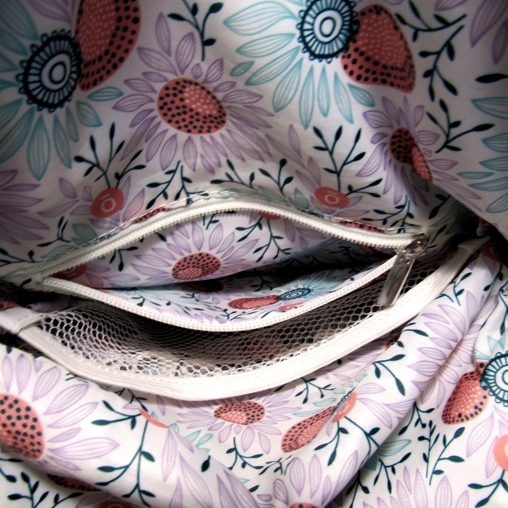 Doterra Crossbody Purse Bag Essential Oils Storage Silver And Floral - Picture 8 of 9